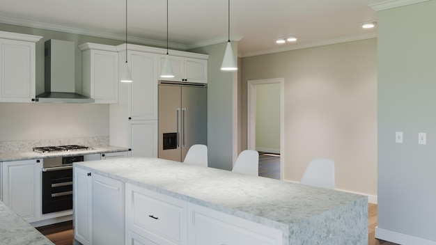 Masterful Construction Inc. 3d-rendering-interior-with-white-kitchen_573921-1285 Kitchen Remodeling  