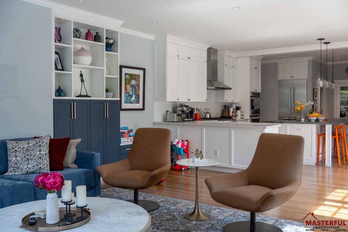 Masterful Construction Inc. 15-2 San Mateo Outdoor Kitchen and Living Space Design  