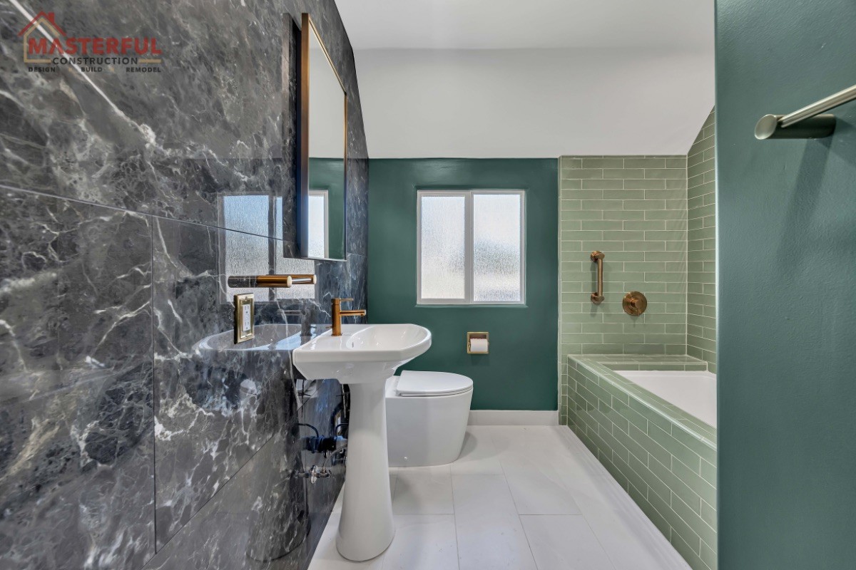 Masterful Construction Inc. 2-1 Guest Bathroom Remodeling San Mateo  