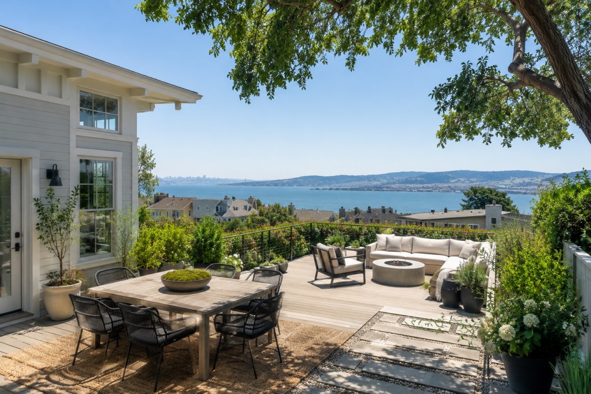 Masterful Construction Inc. Coastal-terrace-with-panoramic-bay-view Decks  